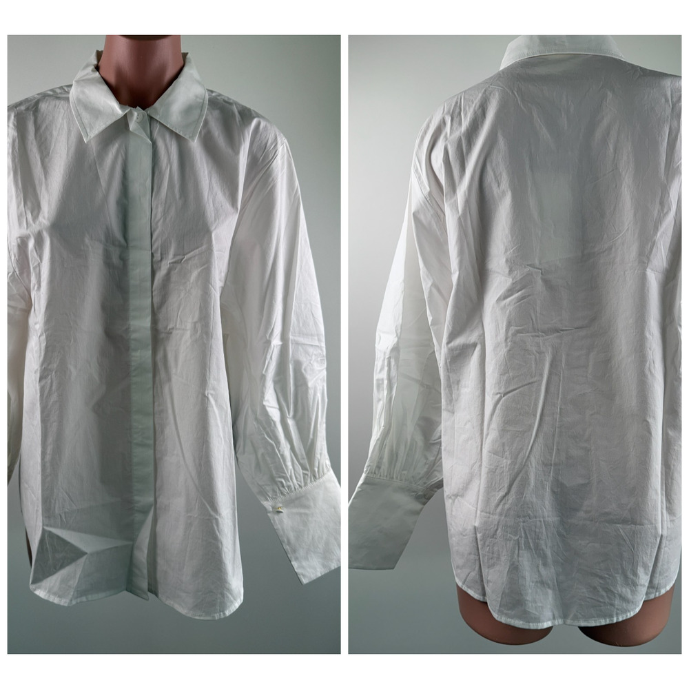 Tuckernuck x India Hicks White Cotton Britwell White Blouse  Size M